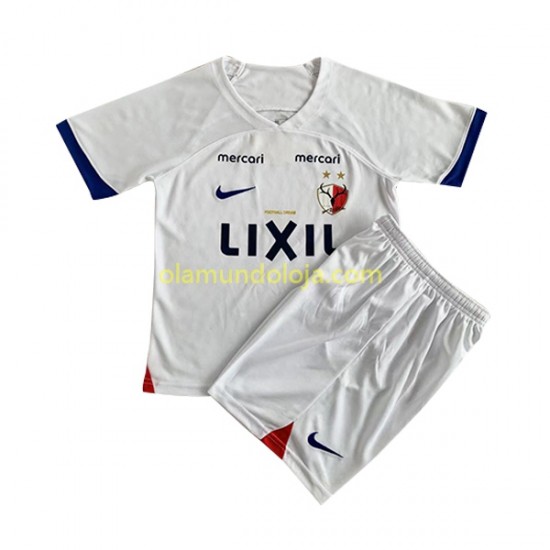 Camisola Kashima Antlers Criança Equipamento Segundo 2023 Manga Curta